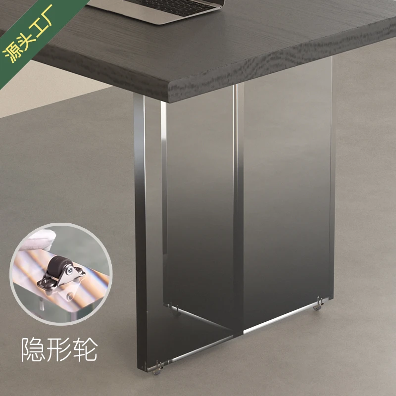 Customizable 4cm Thick Plate with Pulley - equipped Invisible Transparent Acrylic Table Leg Brackets: Ideal for Suspended Telesc