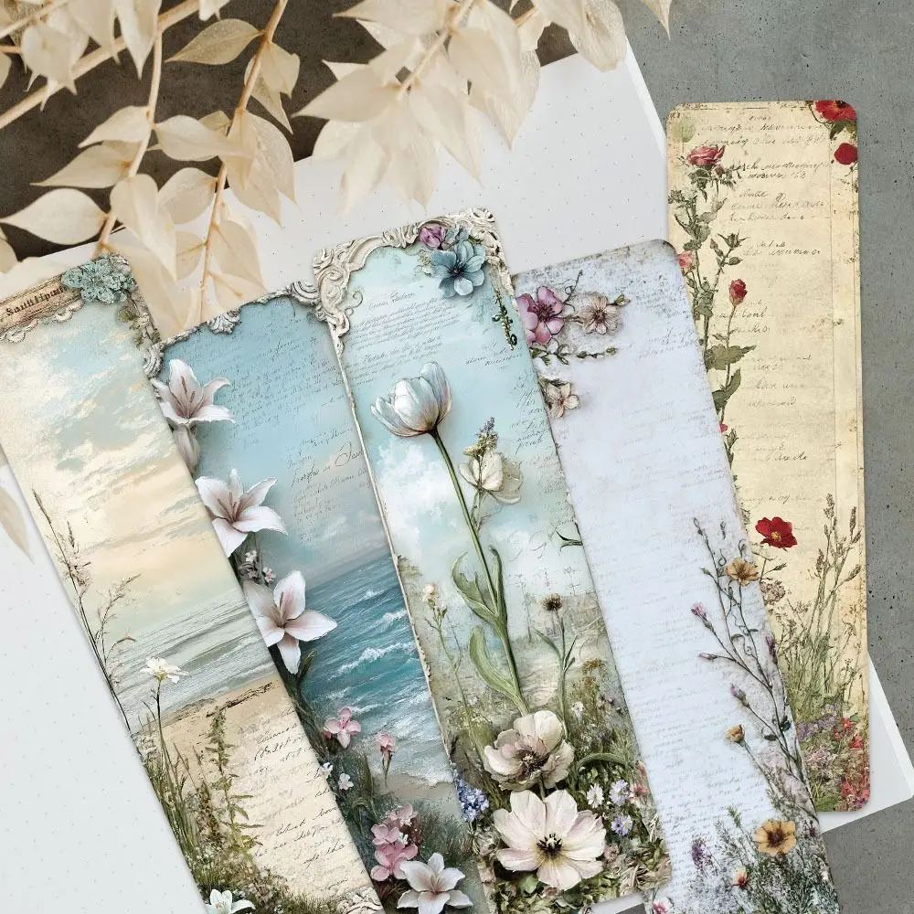 30 шт., высококачественная эстетичная бумажная закладка, винтажные элегантные маркеры для книжных клубов, страниц, цветы, пейзаж, канцелярские принадлежности, читатели