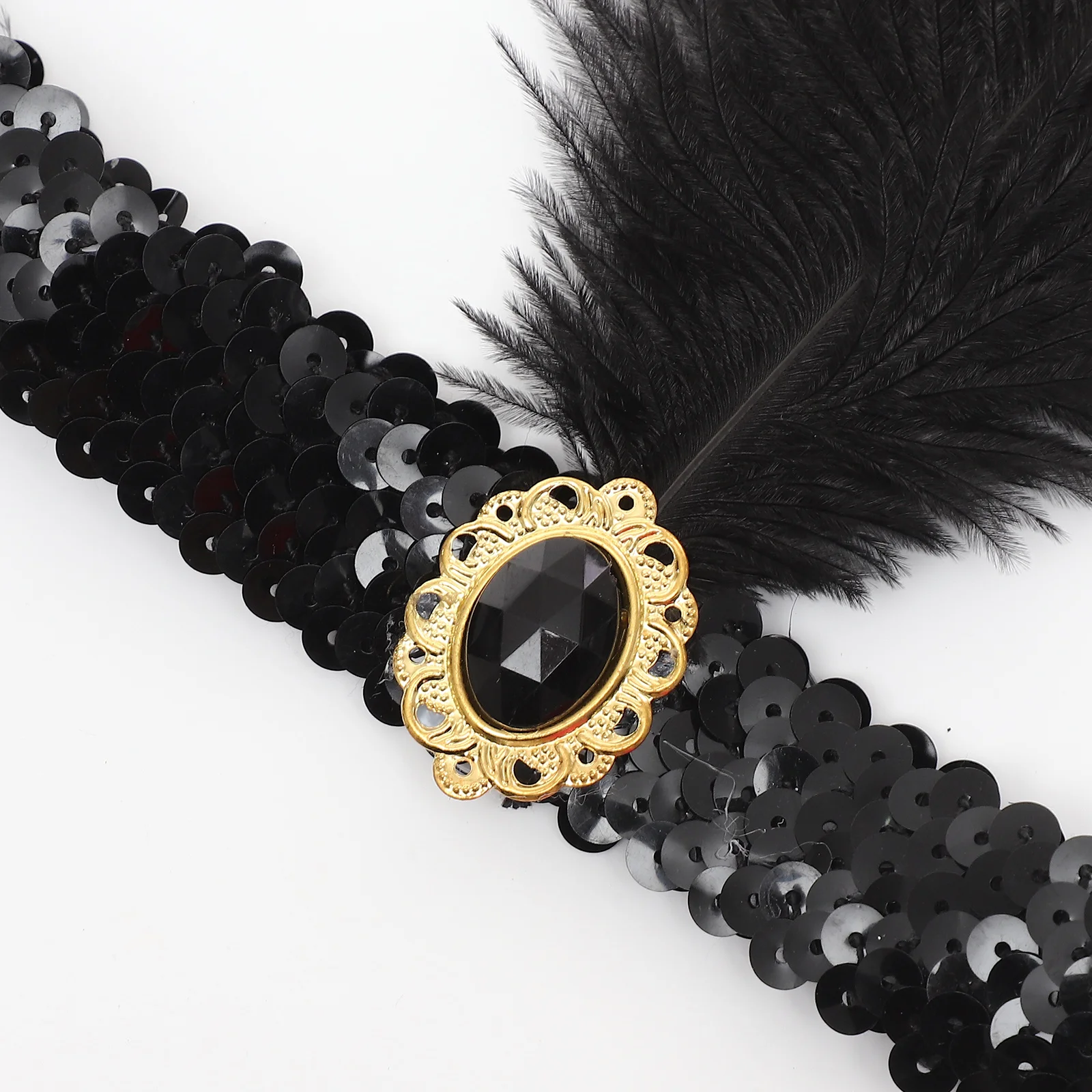 

1 Set 1920S Flapper Cosplay Accessories Sparkly Headband Gloves Necklace Cigarette Holder Scarf Vintage Party Costume Props For