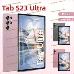 Tableta S23 Ultra de 12 pulgadas HD 4K, 2024 Original, versión Global, Dual Sim, 16GB + 1TB, Snapdragon 888, Android 13, desbloqueado, 5G, GPS Pad