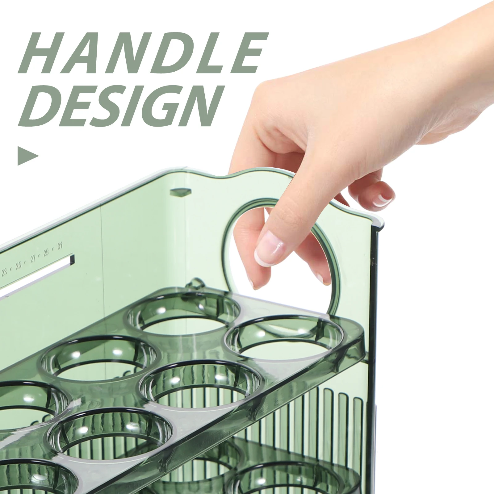 

Storage Box for Refrigerator PET Organizer Large Capacity Egg Tray Rack Kitchen Household Fresh Egg Container
