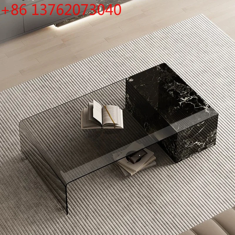 

Italian minimalist living room home coffee table new light luxury high sense