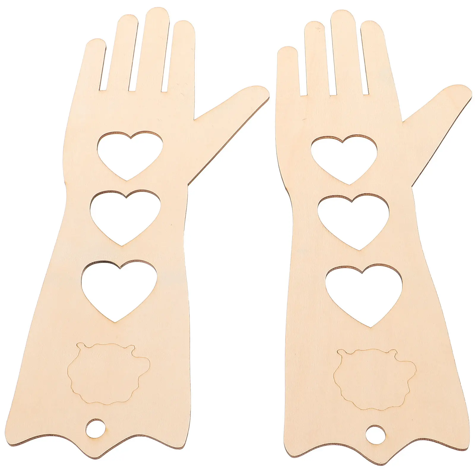 1Pair Wooden Glove Blocker Knitting Form Tool for Handmade Mittens Blocking Shaping Stretching Display Smooth Edges No Snag Yarn view 3