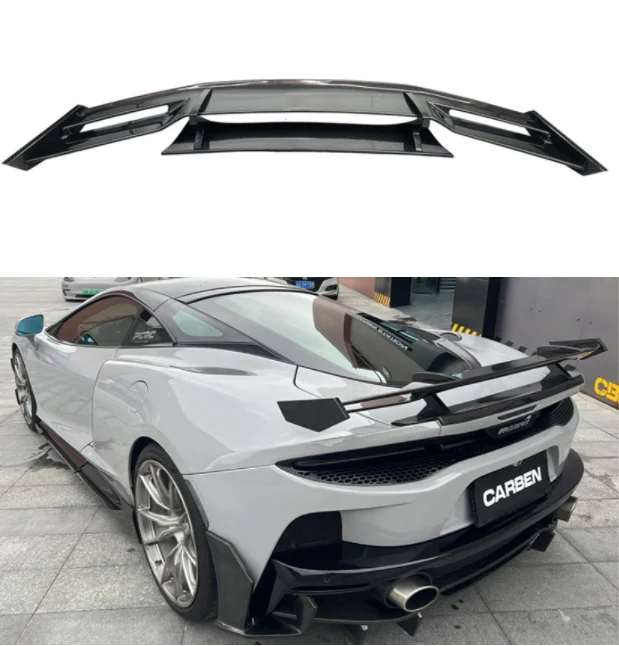 Real Dry Carbon Fiber Car Rear Wing Trunk Lip PRO Style Spoiler For Mclaren GT 2019 2020 2021 2022 2023 2024