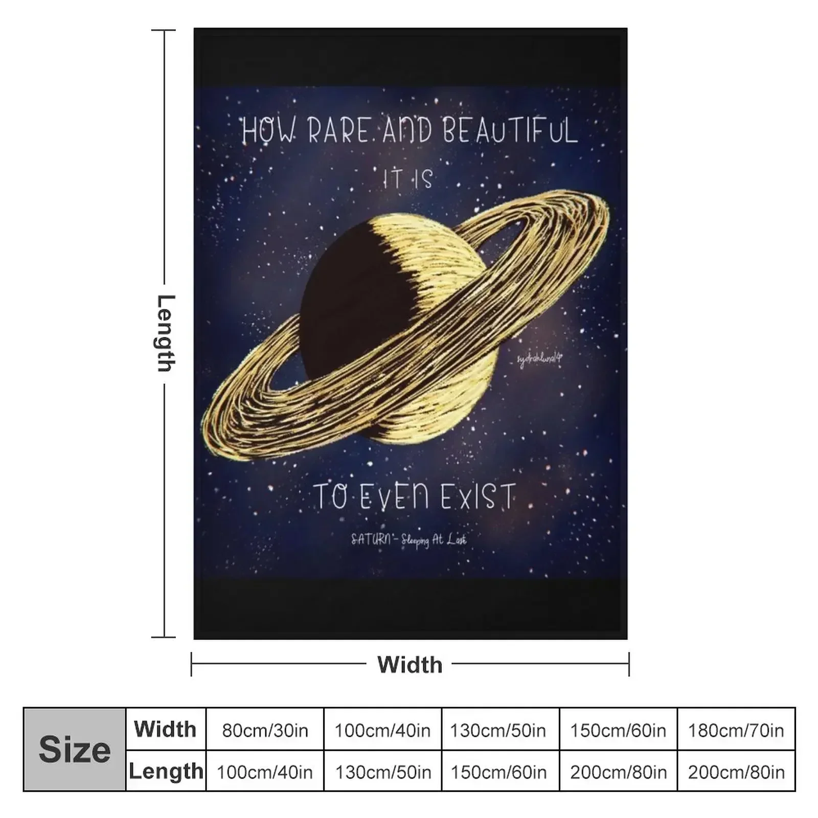 Saturn - Sleeping At Last Throw Blanket couch cozy soft plush fuzzy picnic outdoor blanket