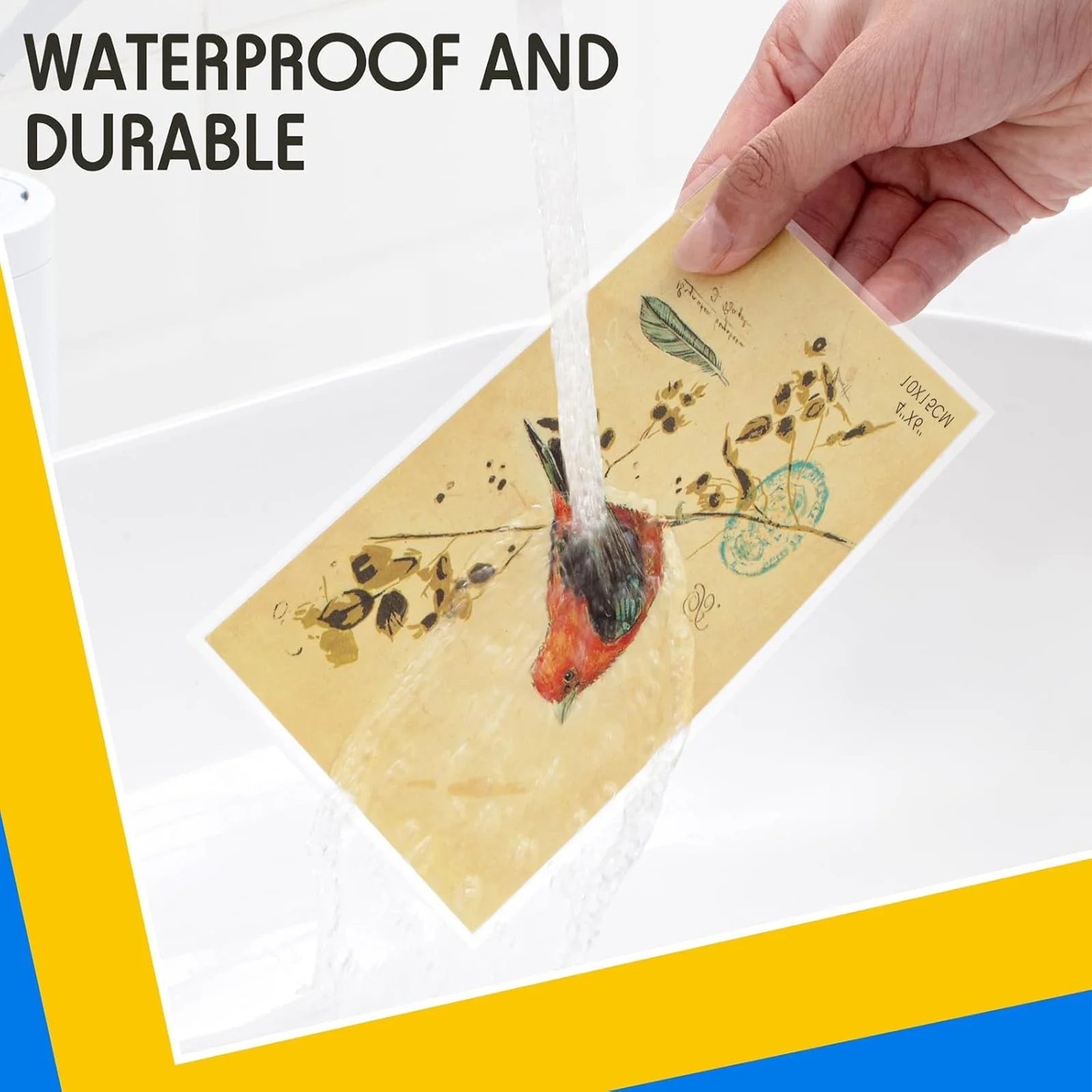 20 Sheets A4 Matte Clear Self-Adhesive Laminating Film Durable Waterproof Protection for Documents&Photos No Laminating Machine