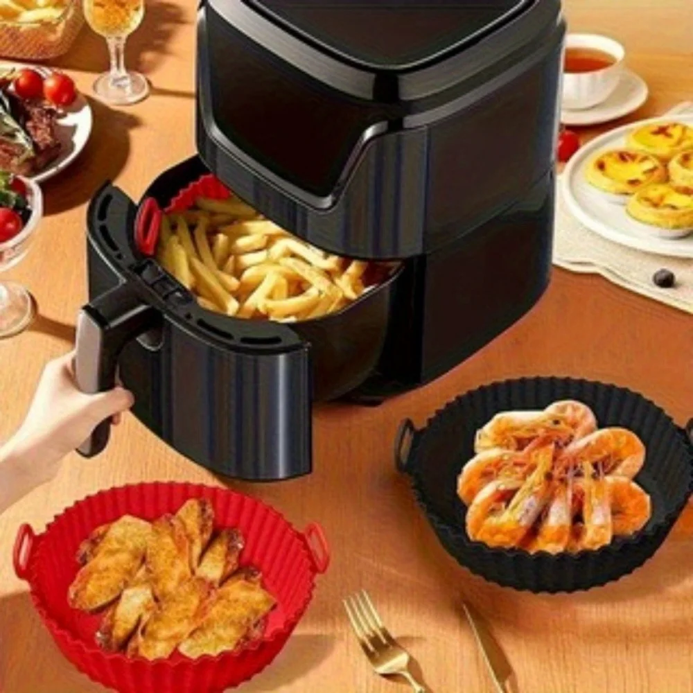 Silicone Air Fryer Liner, Reusable Round Liners for Tower,BPA-Free Non-Stick Silicone Air Fryer Accessories
