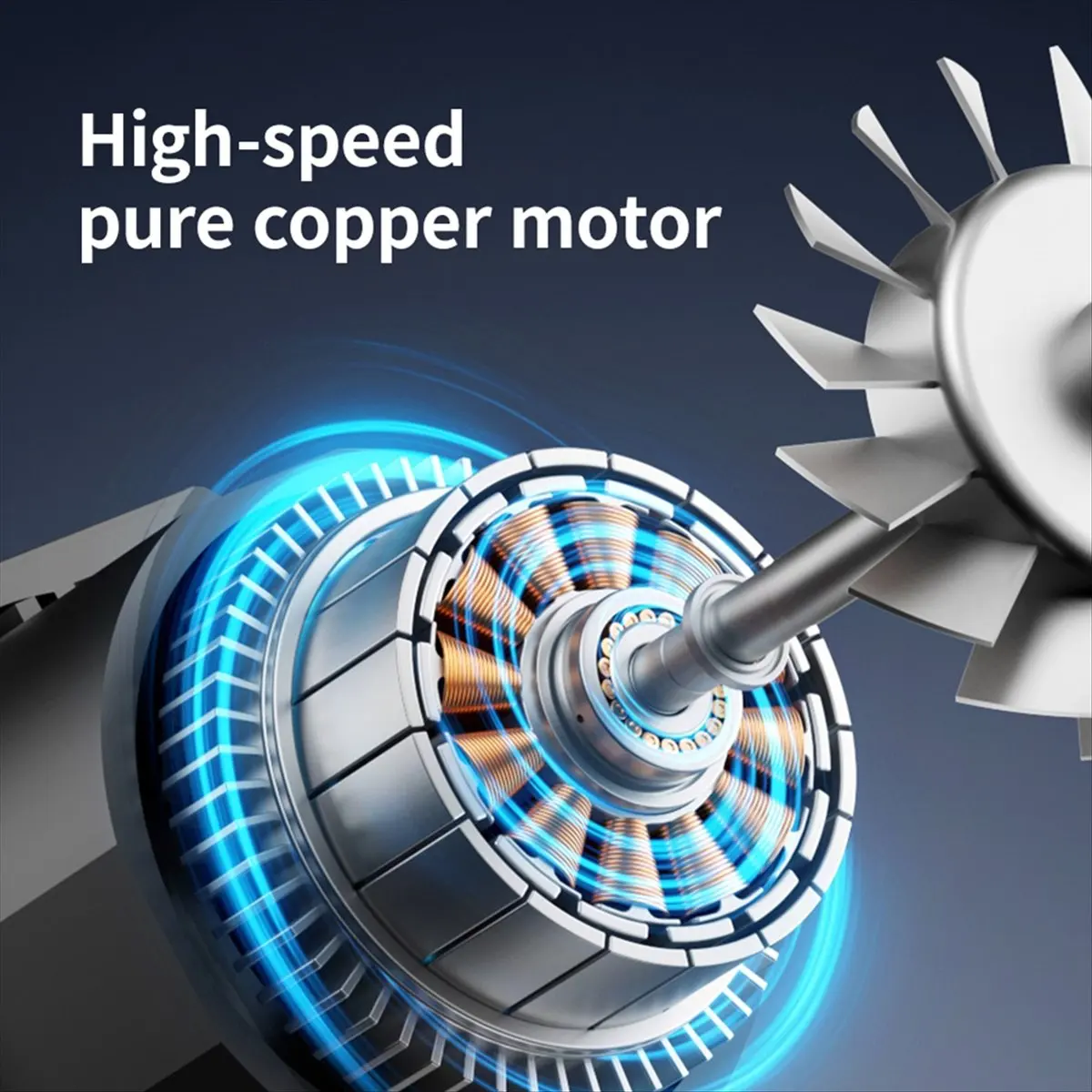A73P 300000RPM Turbofan High Power Jet Fan Brushless Motor Variable Speed Dust Blower Cleaning Tool Grey