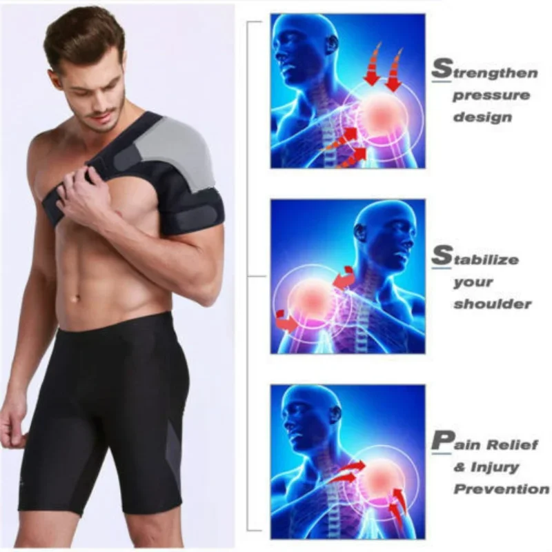 Adjustable Left/Right Shoulder Bandage Protector Brace Joint Pain Injury Shoulder Support Strap Training Sports Equipment Braces