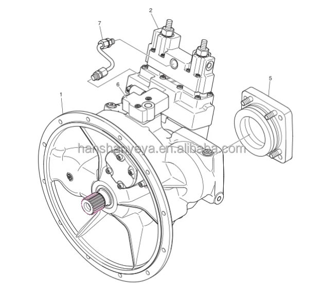 

High quality Doosan Daewoo DX240LCR-7 400914-00090B excavator spare parts hydraulic piston pump