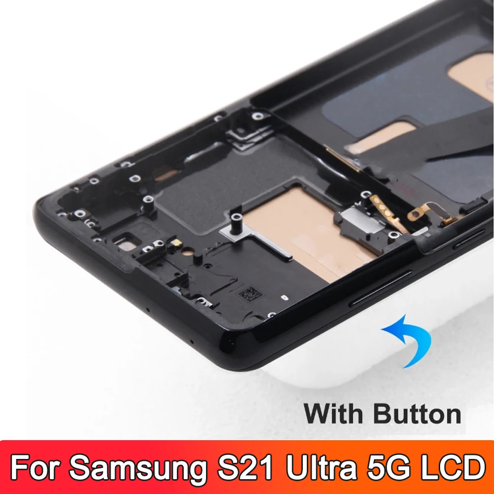 TFT Voor Samsung Galaxy S21 Ultra 5G G998B G998B/DS LCD Display Touch Screen Digitizer met Frame