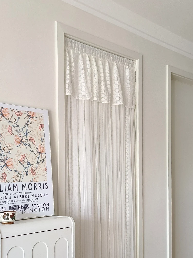 

Light Cr Sle Door Curtain Room Partition Fly Screen Retarder Rod Retractable Bedroom Home Decor Fabric Door Curtain