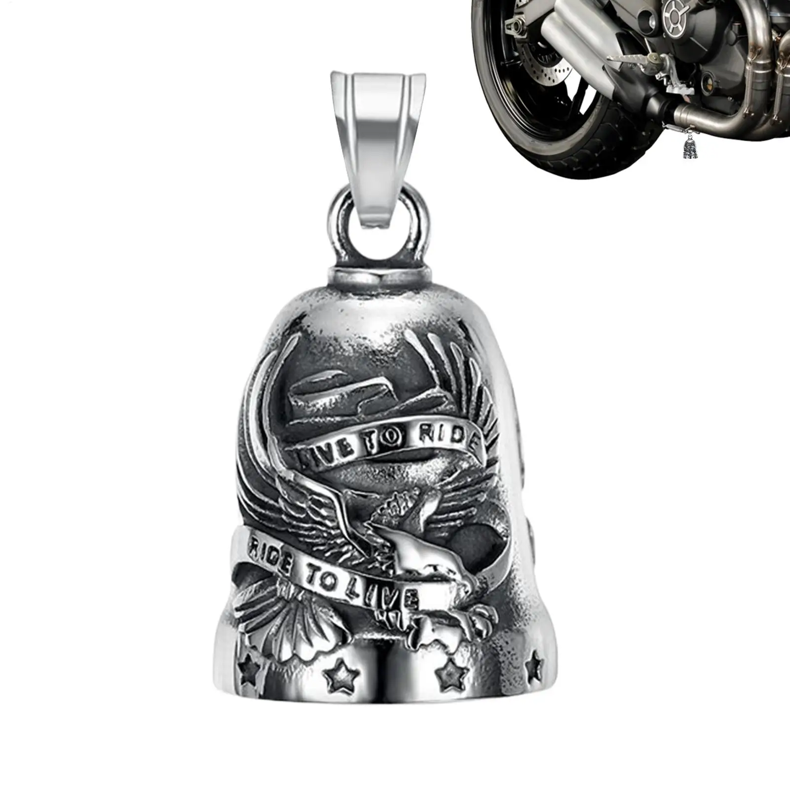 

Мотоциклетный колокольчик из нержавеющей стали, аксессуары для велосипеда с орлом, подвески-колокольчики для вождения, поездки на работу, автомобиль на открытом воздухе