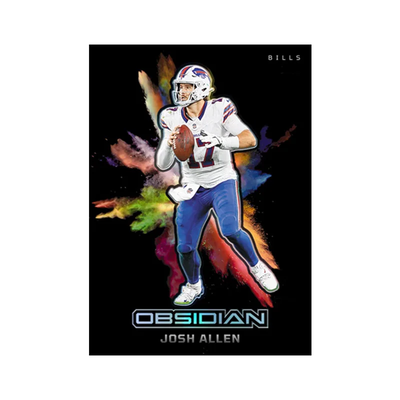 Panini 2024 Black Color Blast Nfl Jayden Daniels Patrick Mahomes II Josh Allen Diy Homemade Rugby Star Trading Cards Gift