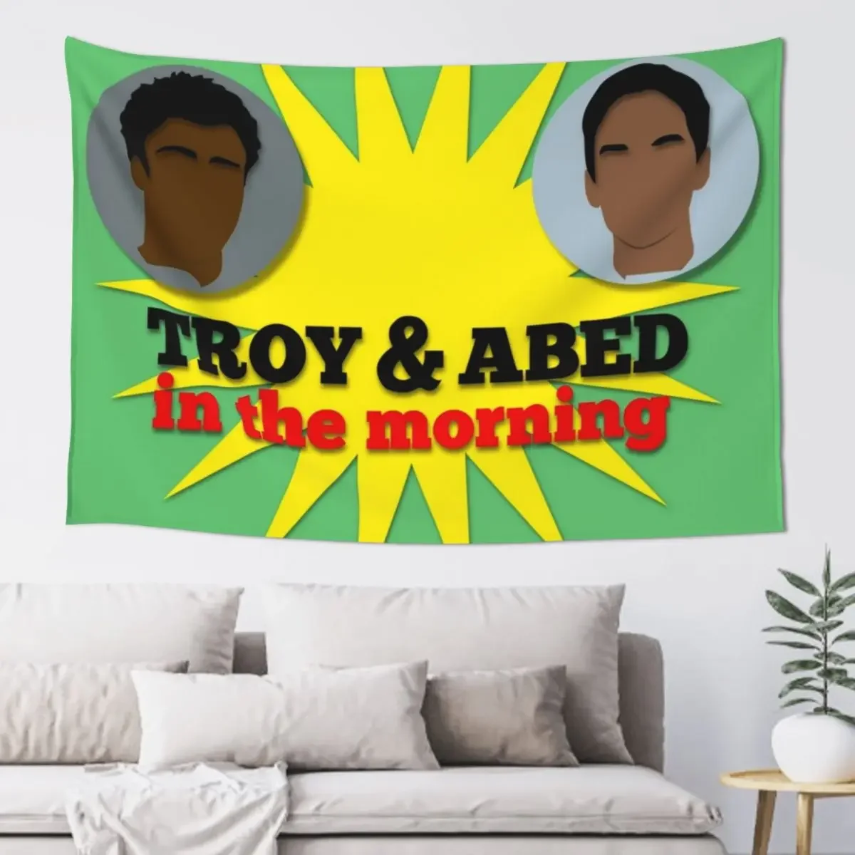 Community Troy and Abed in the morning Tapestry Wall Decor Hanging Aesthetic Room Decorations Decorative Paintings Tapestry