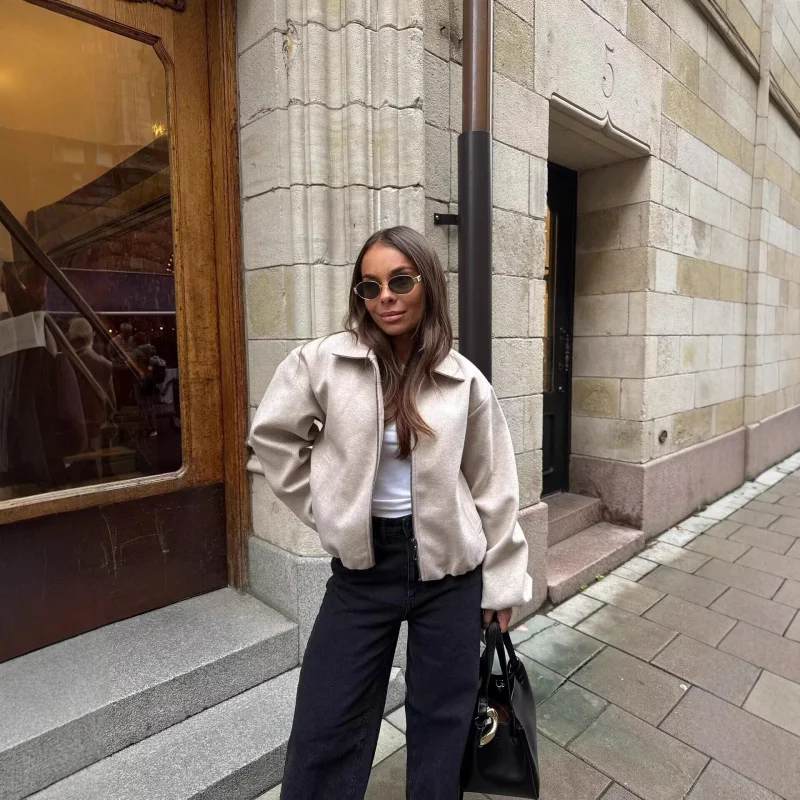 

Осень-зима, новая европейская и американская женская одежда, уличная мода, пышное пальто на молнии