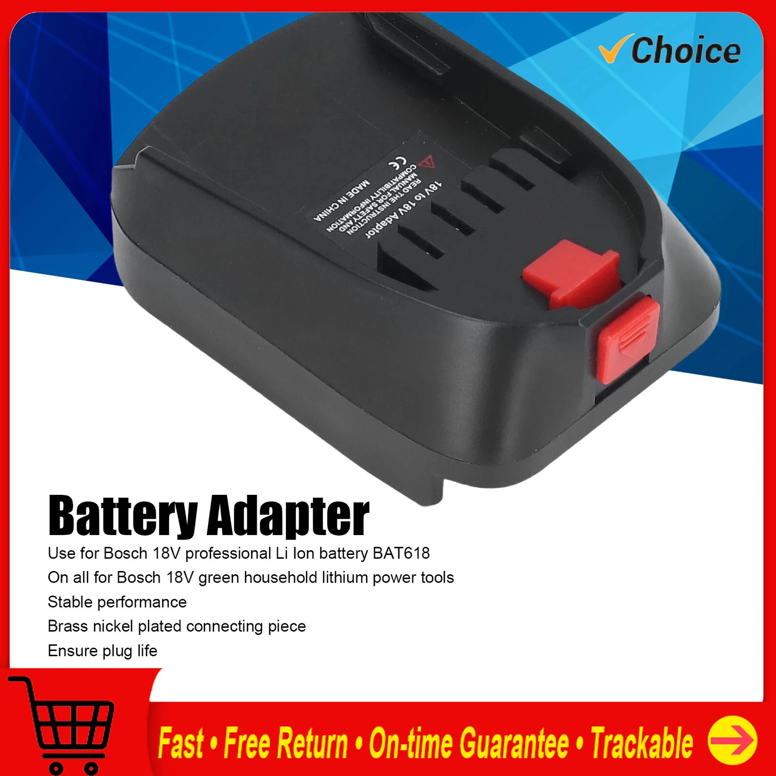 Battery Adapter Converter for Bosch BAT618 Li Ion Batteries 18V Electrical Power Tool BOSB18C Battery Adapter Converter