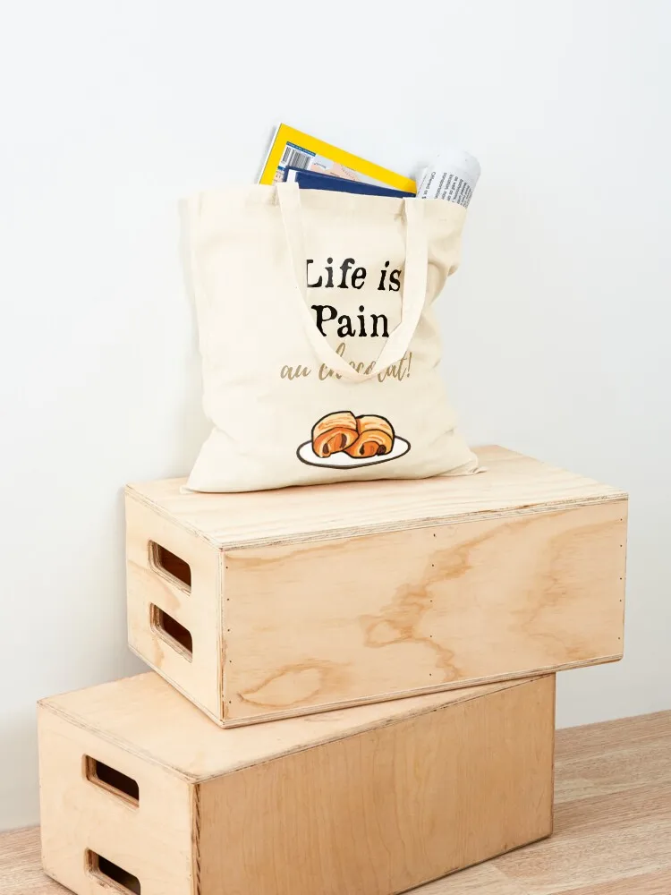 الحياة هي الألم أو الشوكولاتة! حمل حقيبة قماش حمل أكياس الحلوى قماش ستوتي حقيبة حمل حقيبة الرجال #4