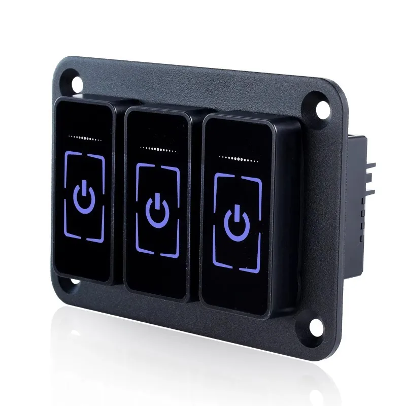 New 2-8 Gang Switch Panel  Adjust LED Circuit Control Relay System Box Slim Touch Control Panel for Boat  UTV Caravan