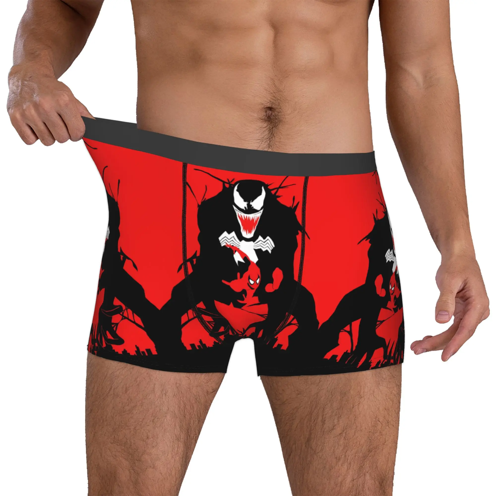 

Custom V-Venoms Boxers Shorts Men Superhero Comics Briefs Underwear Cool Underpants