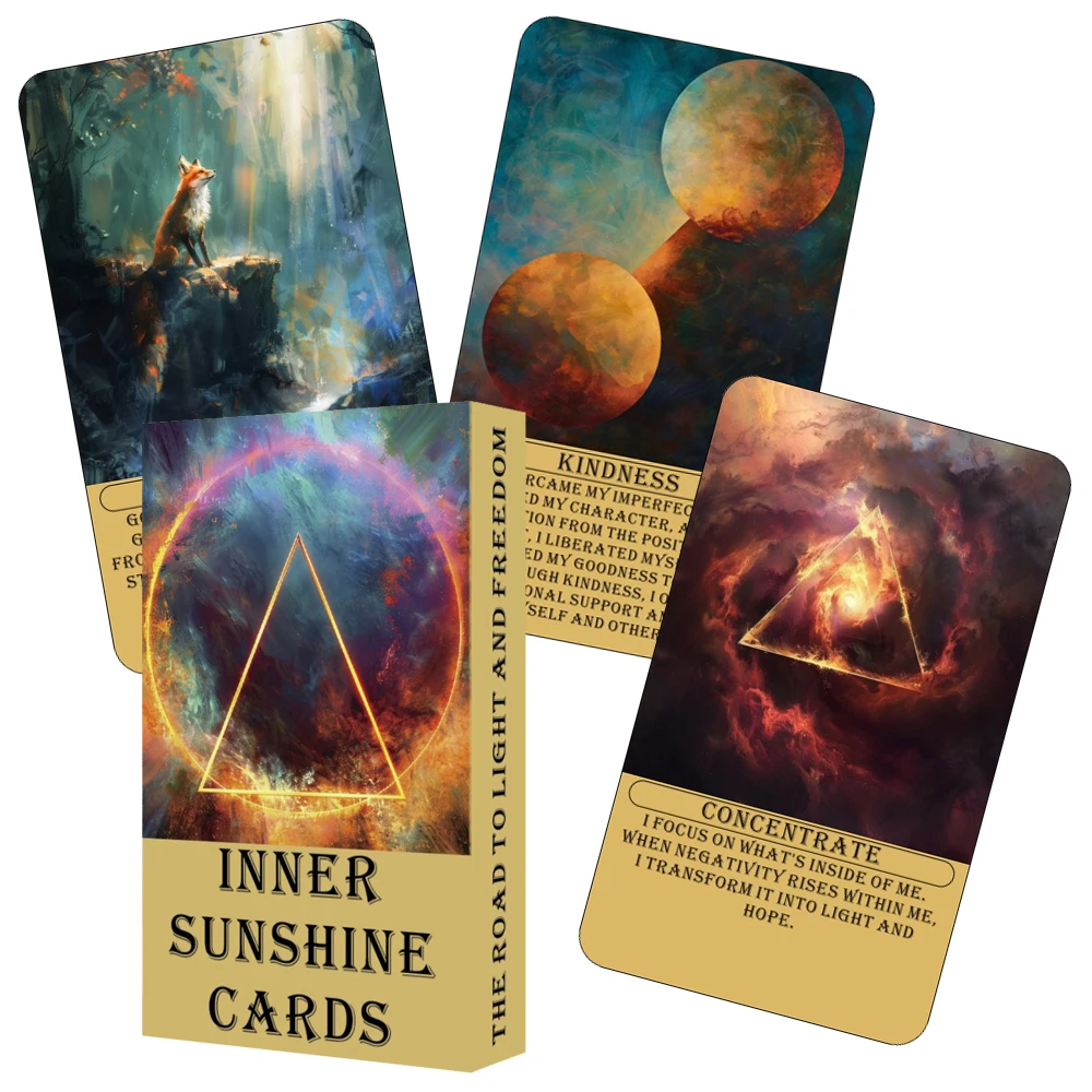 

Inner Sunshine Oracle Cards, The Road to Light And Freedom, Healing Oracle Deck, Love Tarot Deck, 12x7cm/4.72x2.75inch, 55-Cards