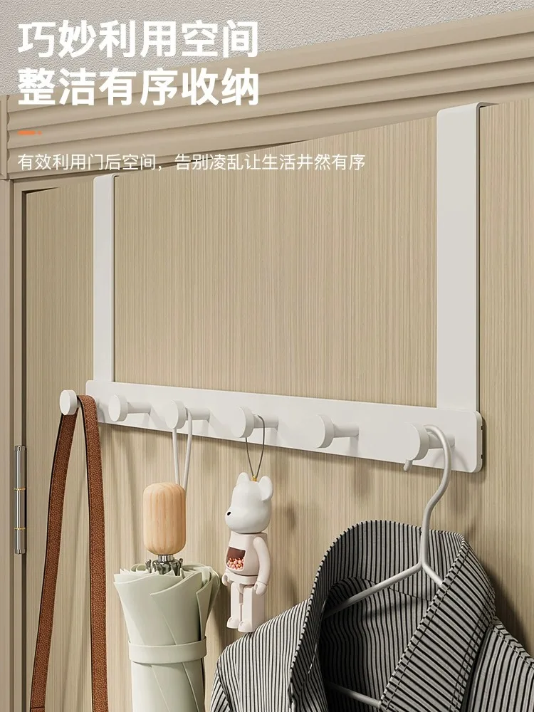 Behind The Door Hooks Hangers Bedroom Door No Punch Non-Marking Door Back Storage Clothes Hanging Rack Coat Hooks