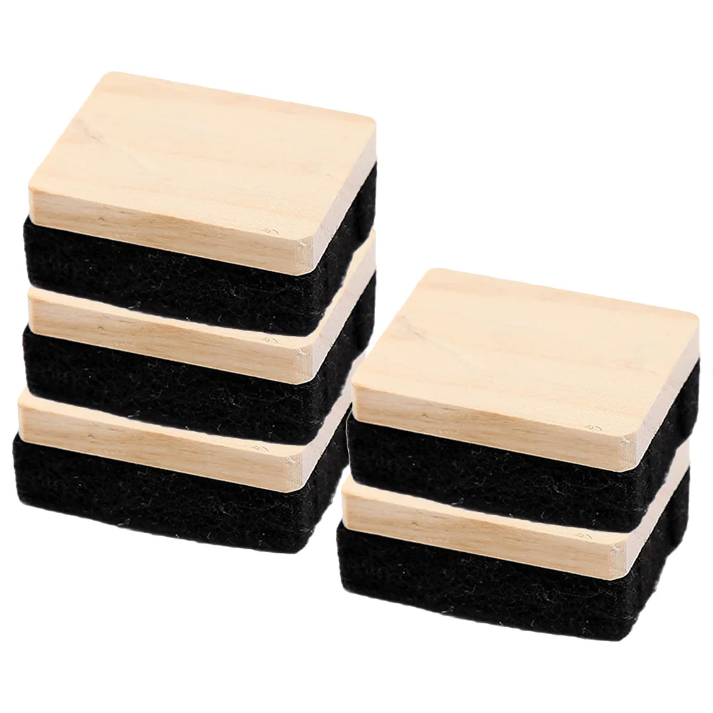 5Pcs Blackboard Chalk Erasers Wooden Felt Cleaner for Classroom Home Office Reusable Smooth Writing Surface Protector