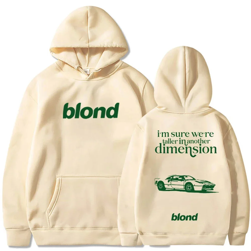 Blond Album Hoodie Print Frank Ocean White Ferrari Music Women Men Harajuku Long Sleeve Sweatshirts