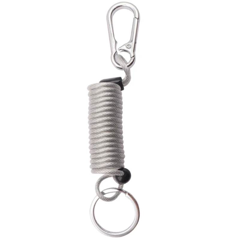 Y1UB Key Hook Keychains for Backpacks Stretchy Spirals Keyring Coil Spring Keychains