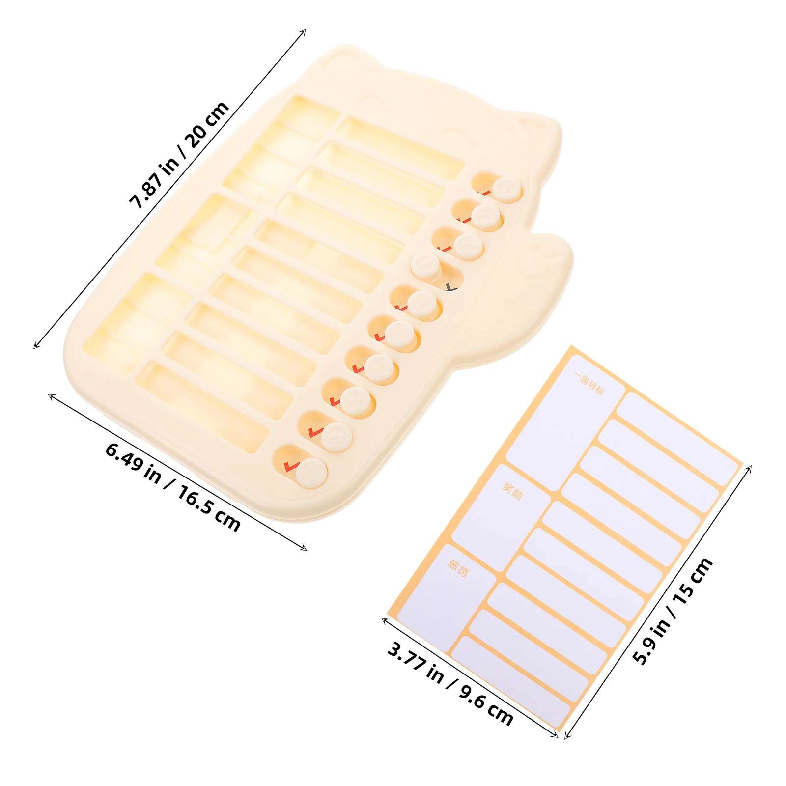 

1 Set Time Management Chores Chart Multi-Functional Erasable Self-Discipline Tracker For Kids Behavior Chart Household Reminder