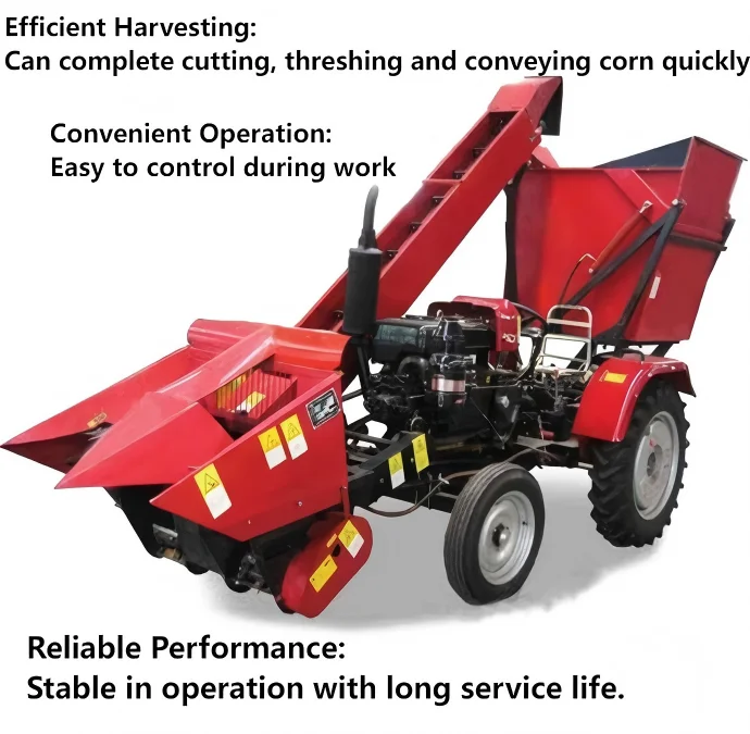 Mini Automatic Corn Combine Harvester Tractor Mounted Grain Harvester with Engine and Motor Core Components