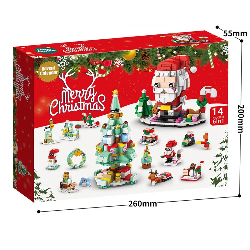 Christmas Advent Calendar Surprise Blind Box Christma Building Blocks Toys Kids Sets Santa Claus Toy Set Children’s Gifts﻿