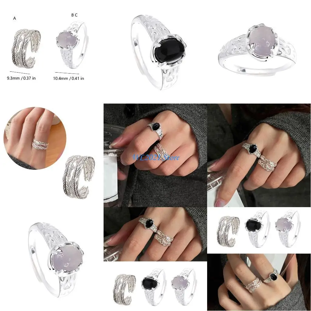 

G5GC Inspired Adjustable Finger Rings Silver Tone Silver Jewelry Accessory for Women Men Trendy Unisex Gifts Ideas