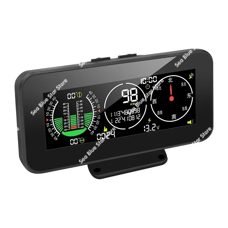 Car Beidou universal code watch hud head-up gps vehicle speed altitude compass clock modified slope meter
