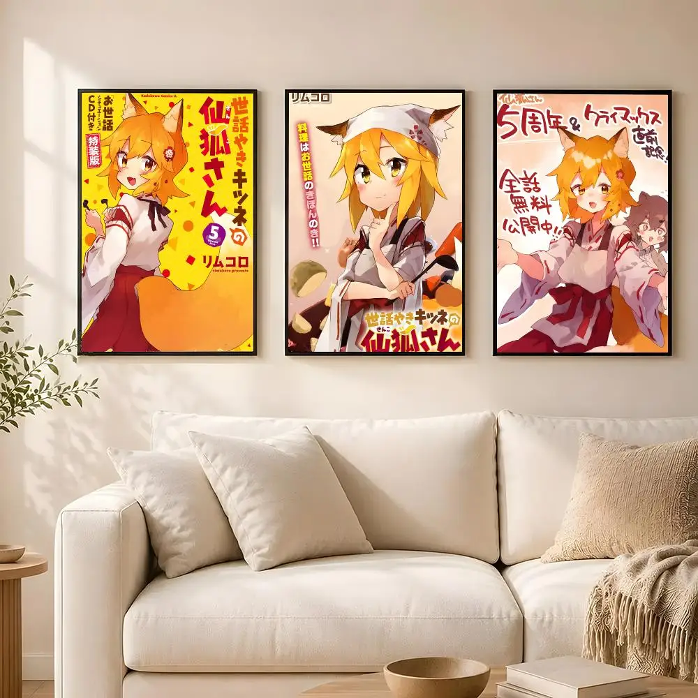 The Helpful Fox Senko San Poster poster Self-adhesive wall stickers, suitable for room decoration, high-quality printing.