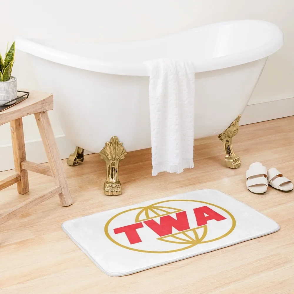 

TWA Airlines - Vintage Logo Bath Mat Home Entrances Bathroom Interior Hallway Carpet Set For Bathroom Mat