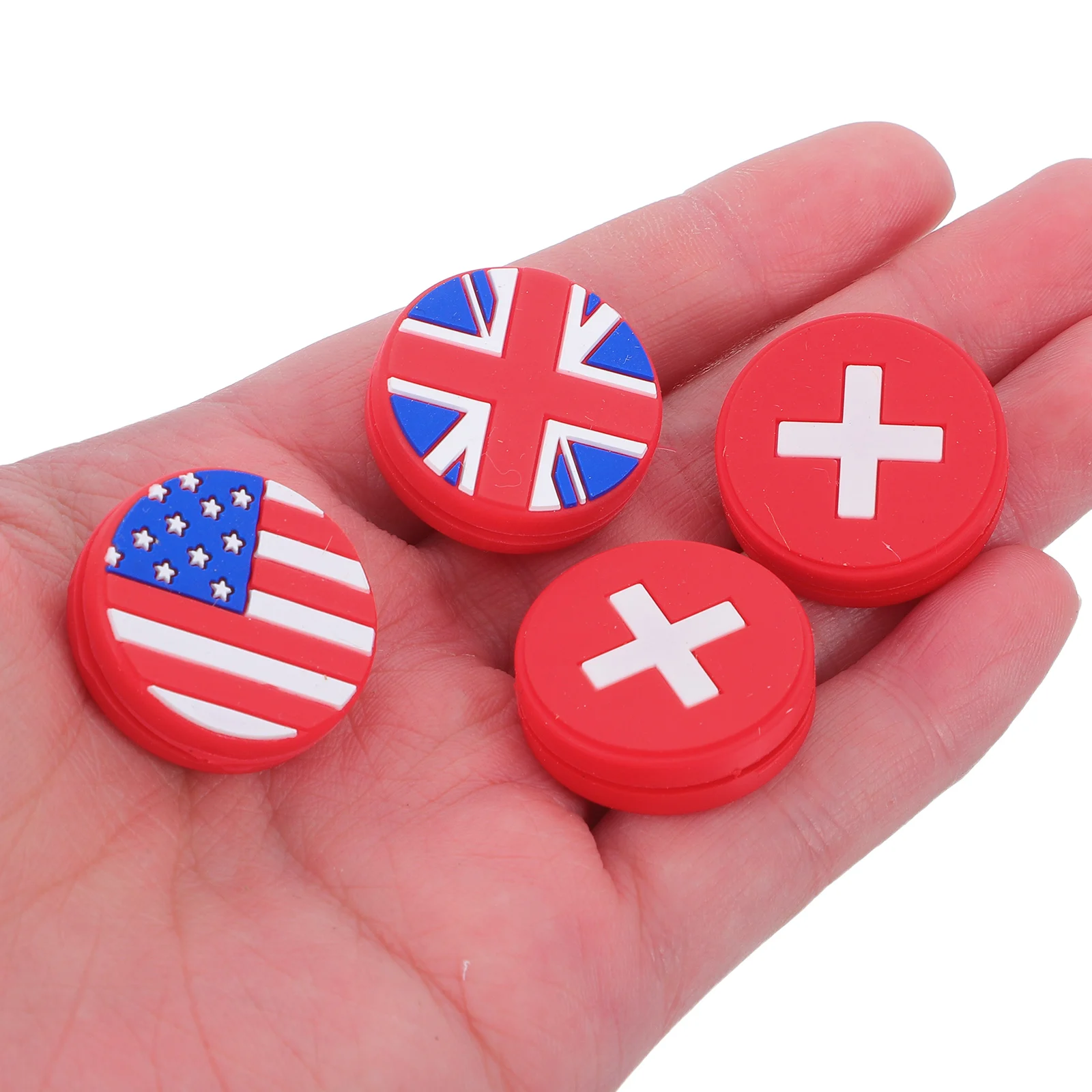 

4Pcs Universal Fit Silicone Tennis Vibration Dampeners Flag Design Shock Absorbing for Player Comfort Precision