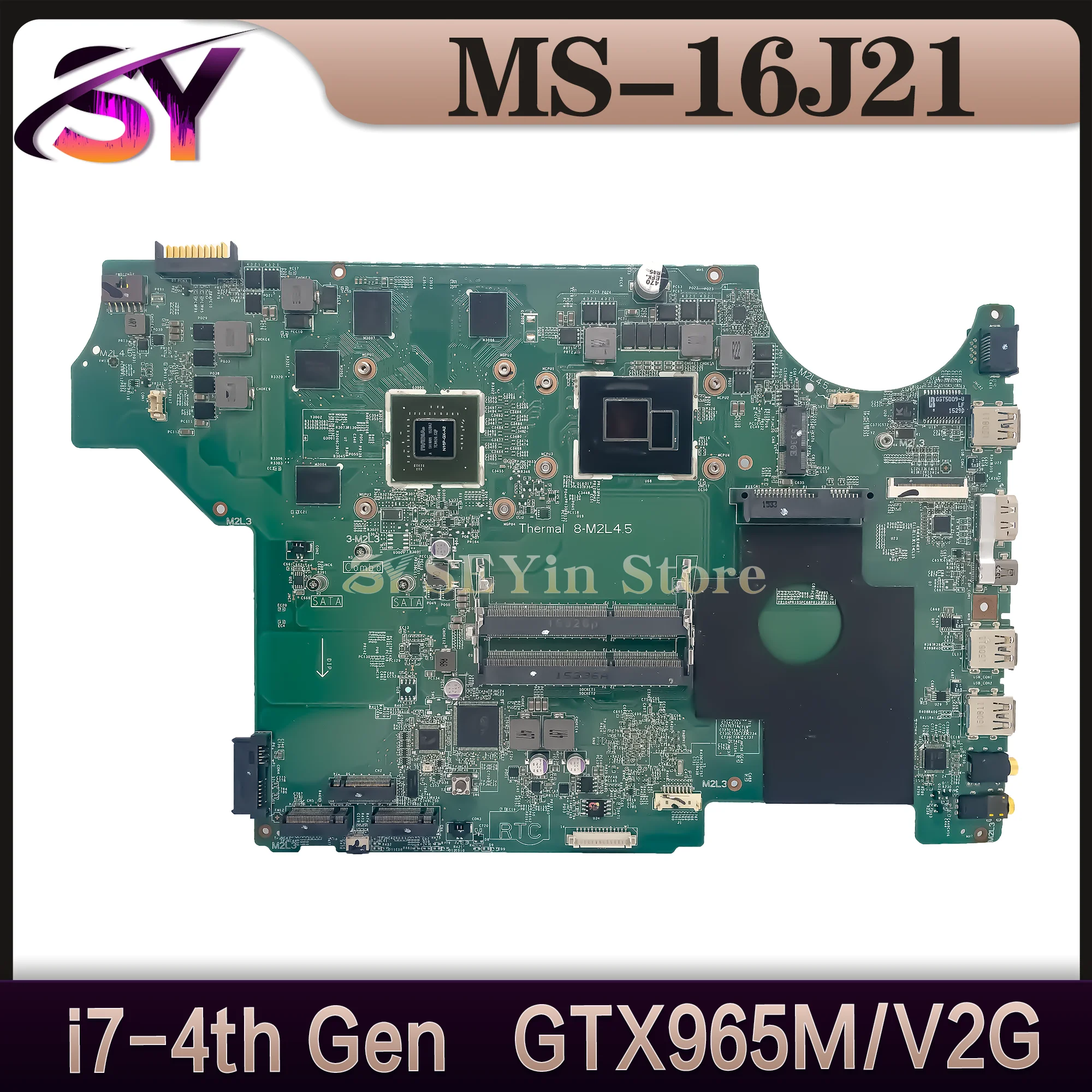 Mainboard For MSI GE62 PE70 2QD MS-16J2 MS-16J21 Laptop Motherboard i7 5th Gen GTX960M/V2G DDR3L