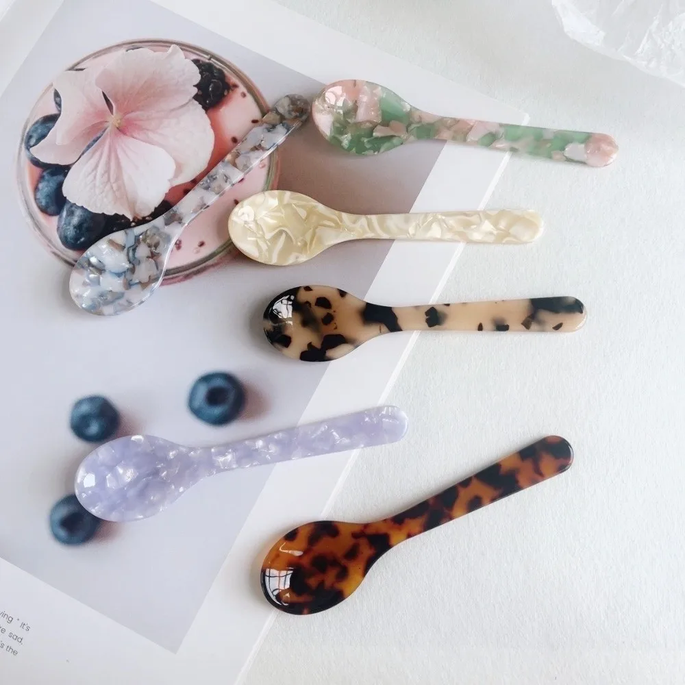 Kitchen Tableware Acetic Acid Dessert Spoon Colorful Korean Style Coffee Spoon Lightweight INS Teaspoon ornament