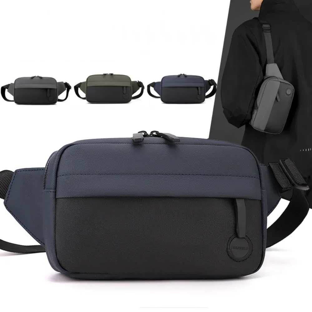 

Multi-pocket Nylon Chest Bag Waterproof Portable Diagonal Shoulder Bag Large Capacity Phone Pouch Small Crossbody Bag Cycling