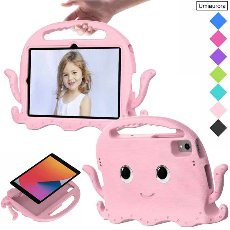 

For Xiaomi Pad 5 6 7 11.2 Redmi Pad 2 Pro 12.1 SE 8.7 11 inch Kids Shockproof EVA Tablet Cover Cartoon Handle Stand Case Funda