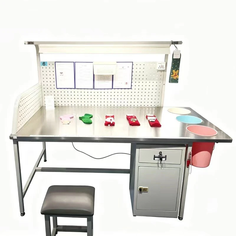Classification workbench with drawer hole plate workshop fitter operation bench factory assembly line inspection classification
