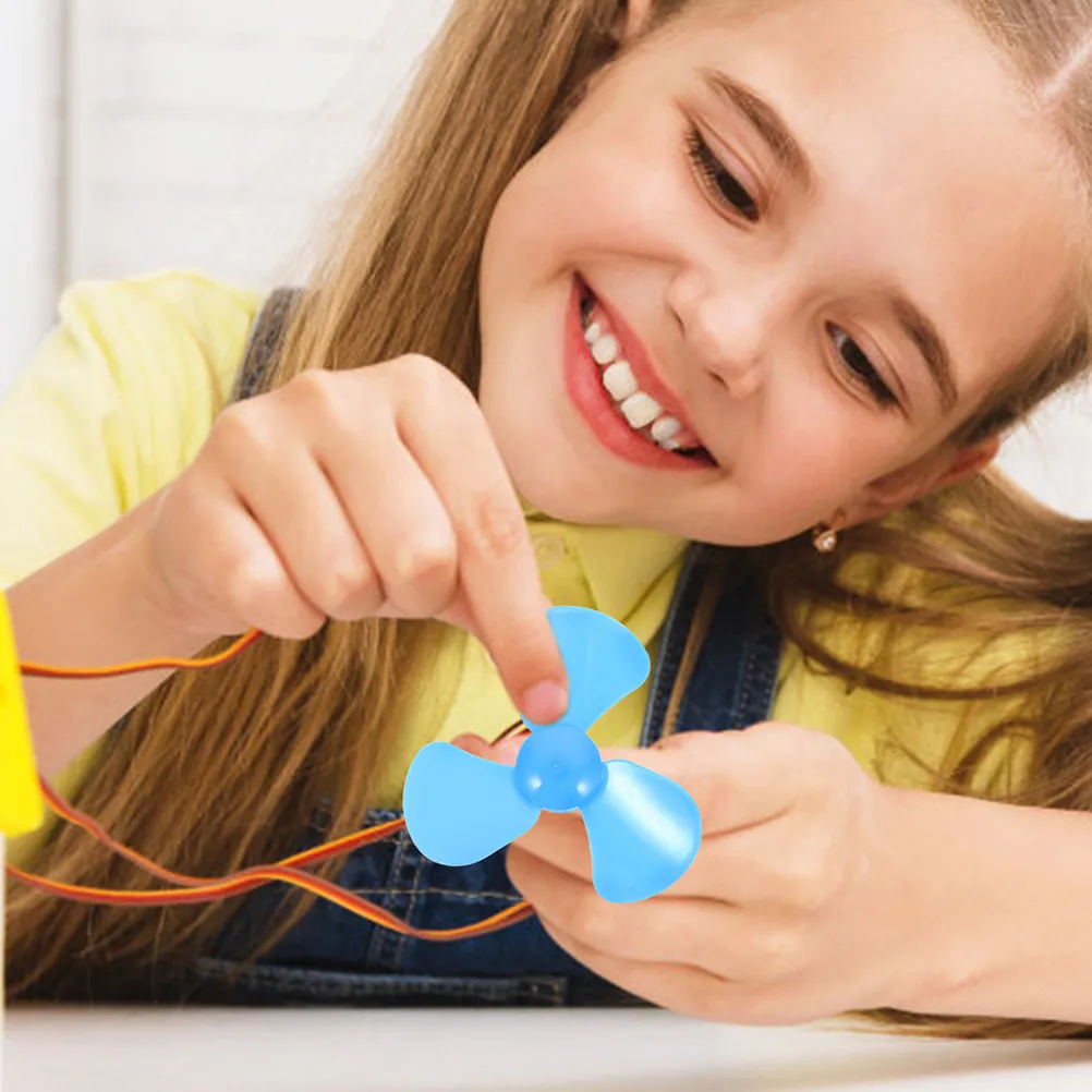 15 Piezas de Mini Aspas de Ventilador, Accesorios para Motor, Pequeñas Aspas de Plástico para Ventilador, Proyectos de Ciencia DIY, Experimentos, Suministros para Manualidades
