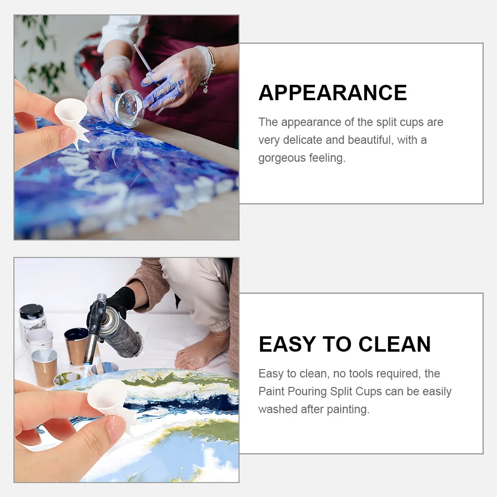 

6pcs Durable Painting Painting Supplies Reusable Funnel Mixing Reusable Cups Cups For Pigment Container Tools