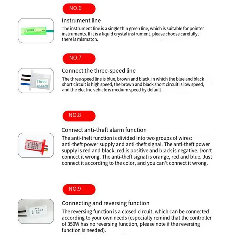 AC52-48V 60V 64V 600W Hub Motor Controller 12Mos MAX 30A For Electric Bike E-Scooter Motorcycle Bldc Motor Controller