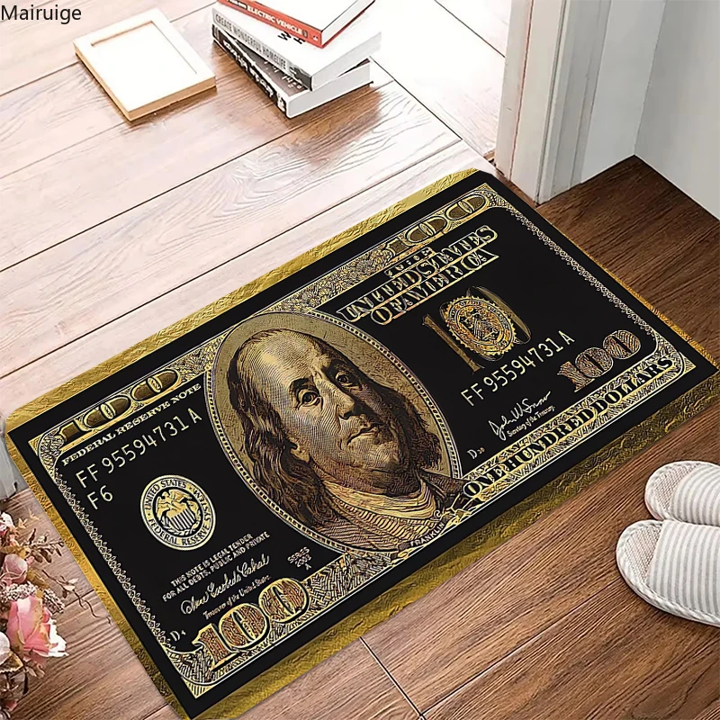 Dollar pattern Luxury Foot Carpets Entrance Doormat Kawaii Rug Floor Mats Carpet Anti Slip Mat Home Kitchen Hallway Decors