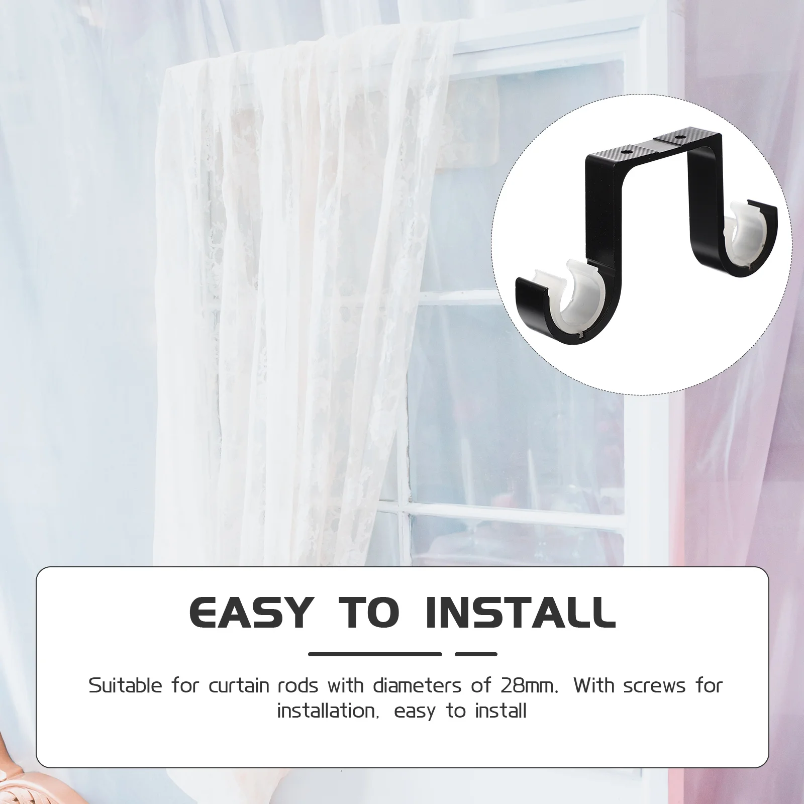 

Sturdy Aluminum Alloy Double Curtain Rod Bracket Reliable Manufacturing Versatile Home Use Curtain Rod Bracket