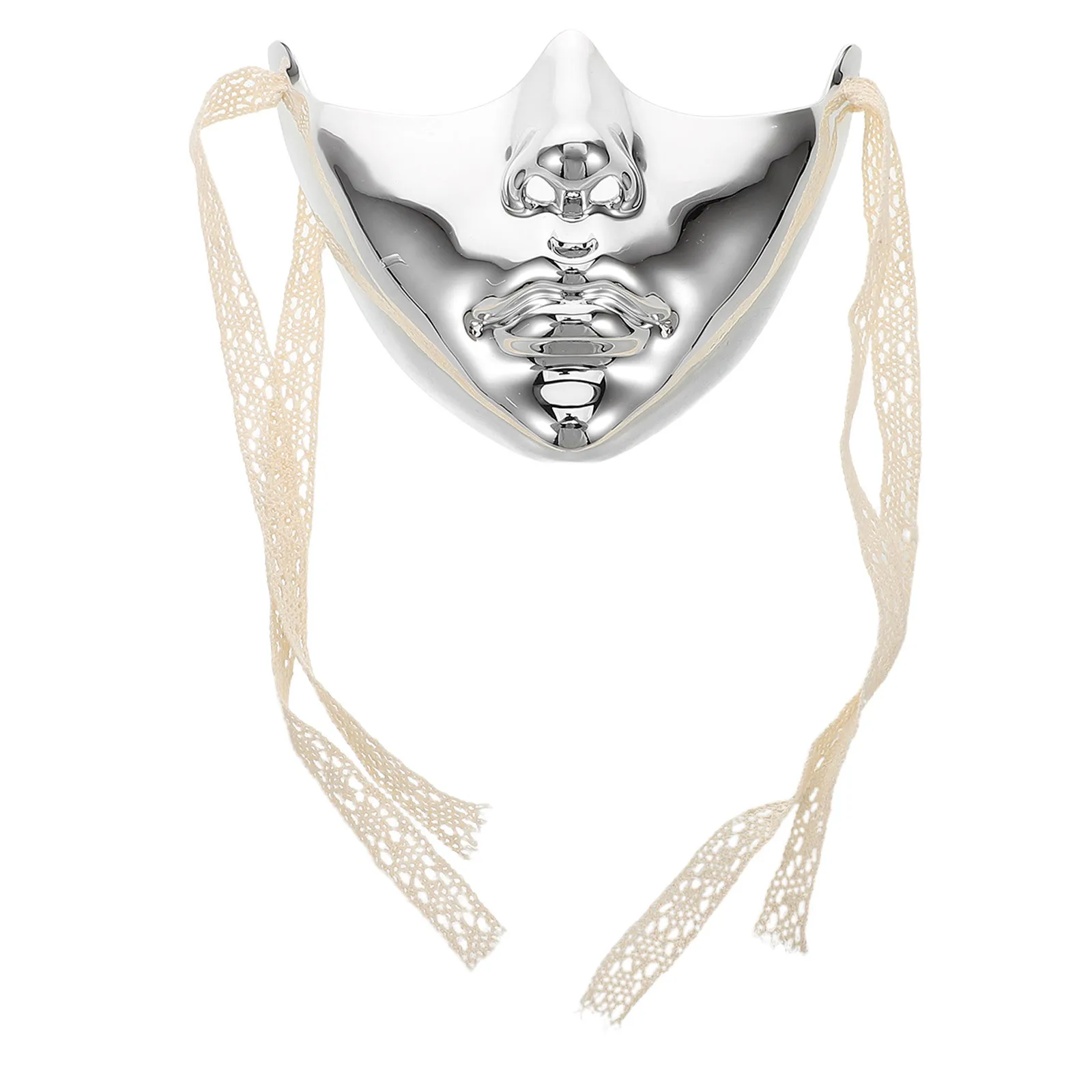 قناع الوجه الميكانيكي نصف الشرير نمط البلاستيك قناع تنكر للبالغين الرجال النساء كرنفال زي حفلة ديكور التبعي