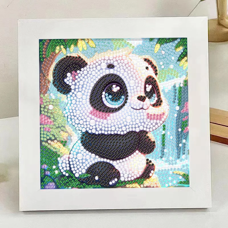 Frameless,Cartoon Animal Crystal Diamond Painting Bright Diamond  Sticker Drawing Children's Handmade DIY Decoration Gift