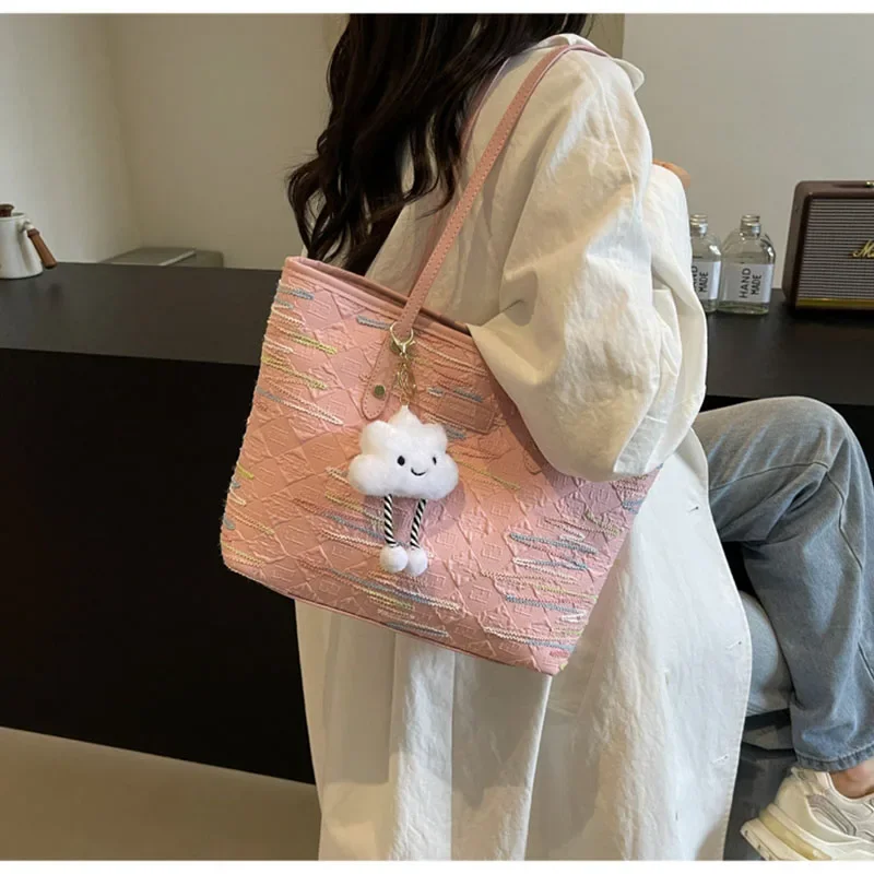 

Vintage Women Shoulder Tote Bag Hot Sales Messenger Bags Large Capacity Double Shoulder Bag Female Crossbody Totes Handbag